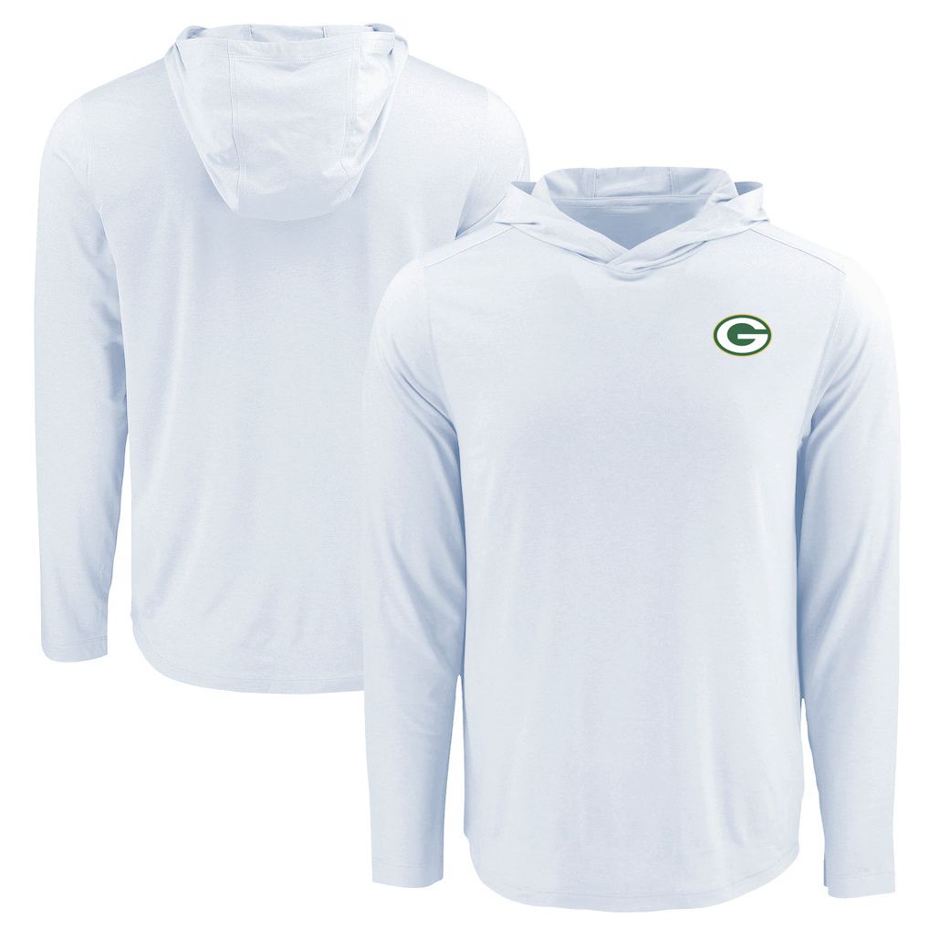 Men 2026 NFL Green Bay Packers Hooded long sleeved T-shirt white 06